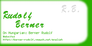 rudolf berner business card